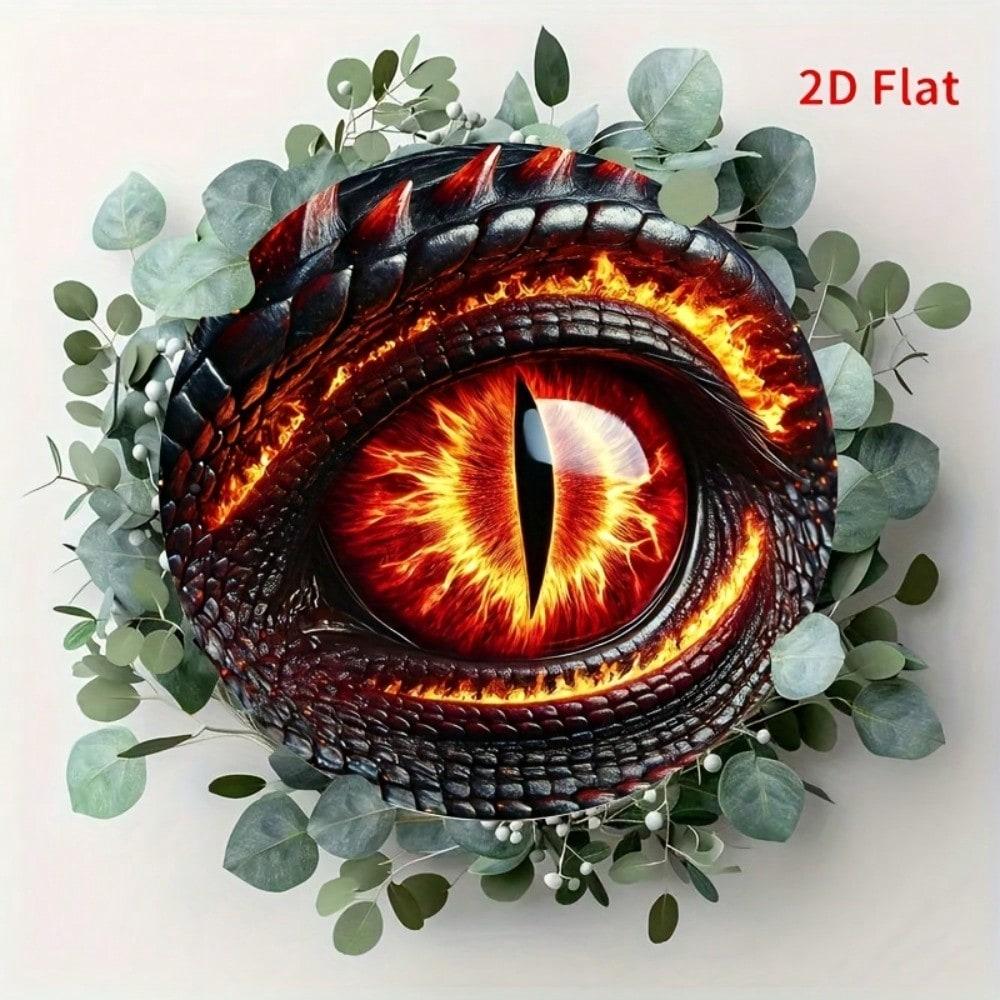 Vintage Eye Design Round Metal Tin Sign Wall Art 20x20