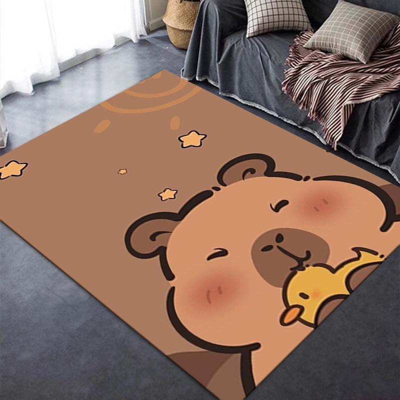 2026 NEW Capybara Carpet Rug for Living Room Bedroom Home Sofa Decoration,Kids Play Non-slip Floor Mat