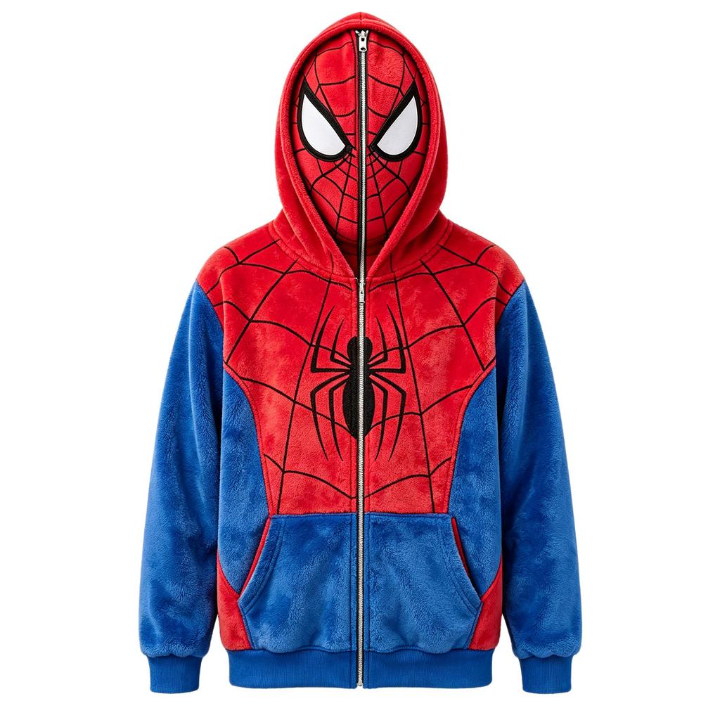 Funny Face Print Long Sleeve Hoodie for Adults and Kids