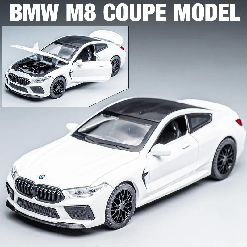 1/32 BMW Series M8 Supercar Alloy Diecasts & Toy Vehicles Metal Toy Car Model Sound and Light Collection Kids Toy