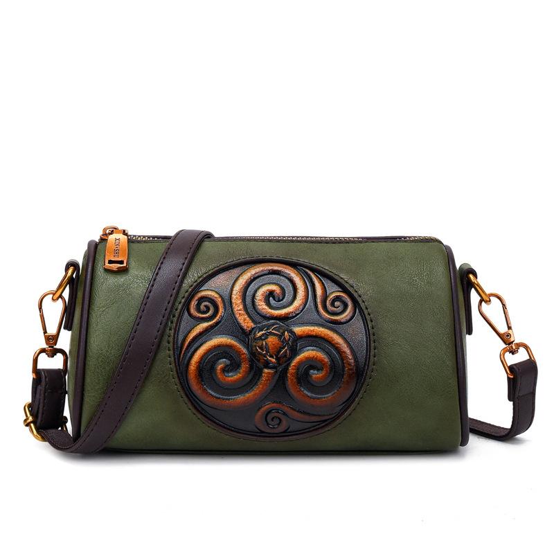 Embossed Women's Bag, Single Shoulder Crossbody Bag, Middle-aged Women's Bag, Large Capacity Carved Casual Bag, Mom Bag, Trendy