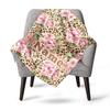 Floral Leopard Print Custom Name Blanket Soft Cozy Lightweight For All Seasons Comfortable Soft Lightweight Multipurpose Blanket Suitable For All