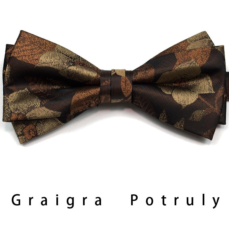 Men'S Formal Business Tie 8Cm Trend Ethnic Style Guochao Chinese Style Bow Tie Pocket Towel Set Retro Coffee