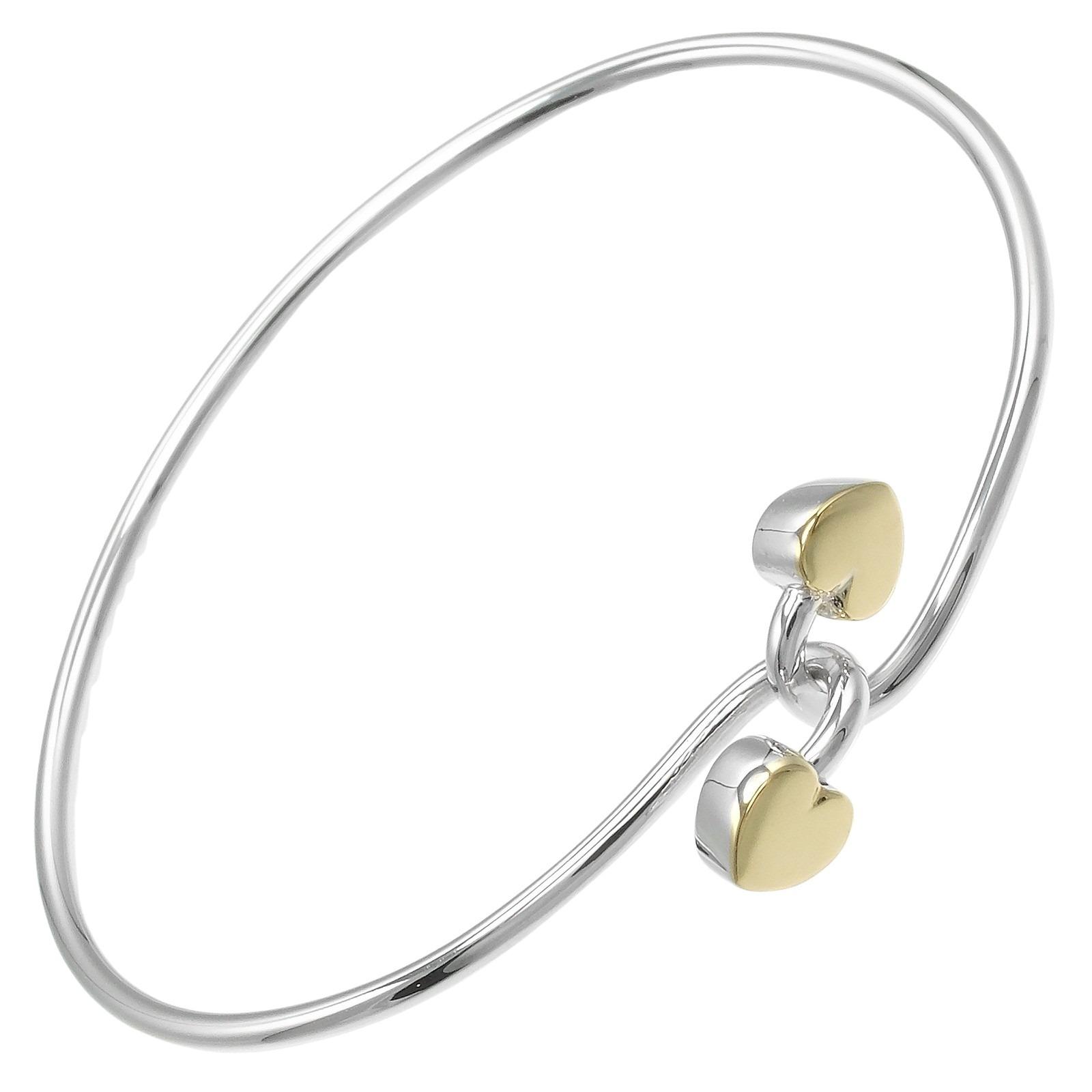 

TIFFANY&Co. Double heart Bracelet Silver925/K18 yellow gold 8.5g Women Used