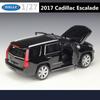 Welly 1/27 Cadillac Escalade SUV Alloy Car Model Diecasts Metal Off-road Vehicles Car Model High Simulation Collection Kids Gift