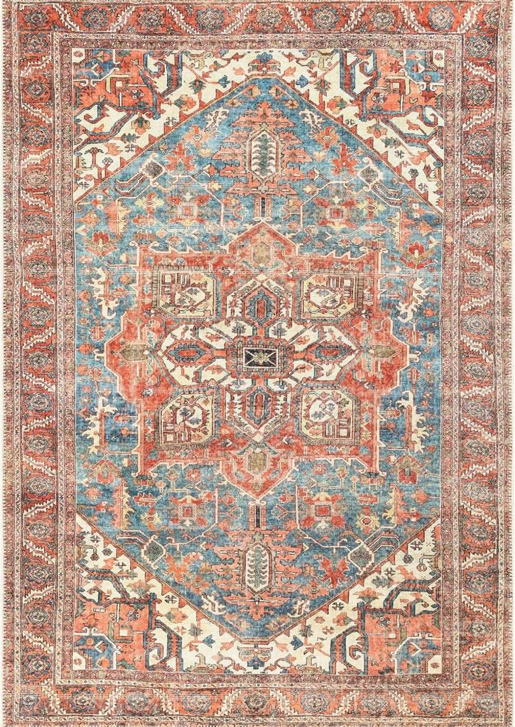 Luxurious Red Vintage Print Carpet Elegant Non Slip Rug for Living Room Bedroom Classic Floor Mat Home Decor Easter Festivals