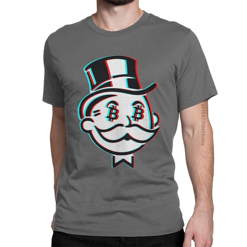 Fashion Crypto Bitcoin Mr Satoshi Nakamoto TShirt For Men Round Collar Cotton Graphic T Shirts Tee Shirt for Men Summer Tops