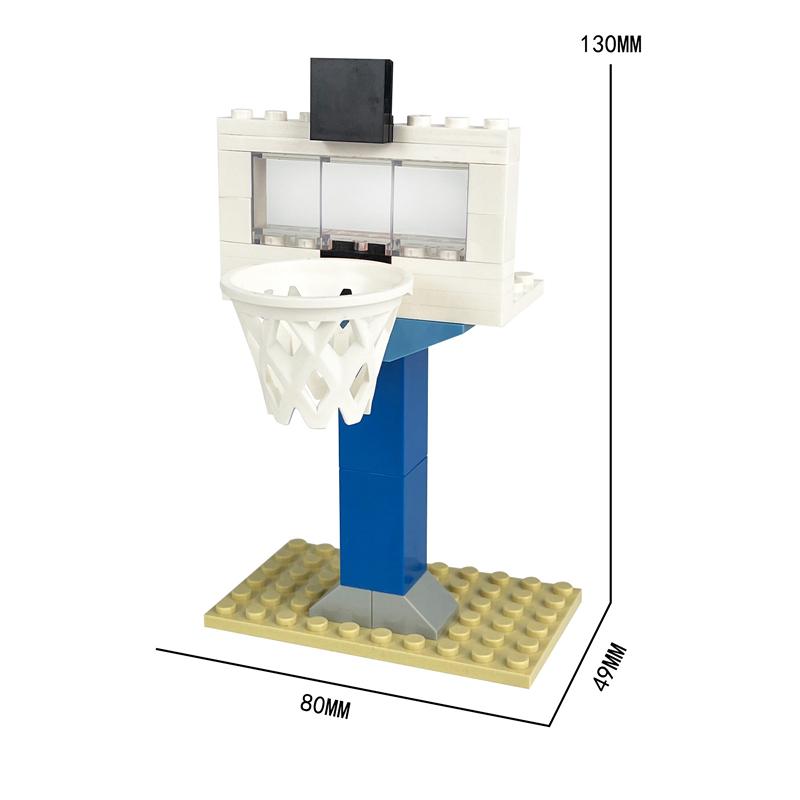 NEW Scene Basketball Court Hoop Campus Cage Sports Meeting Field Street Community Stands Building Blocks Model Sets Bricks