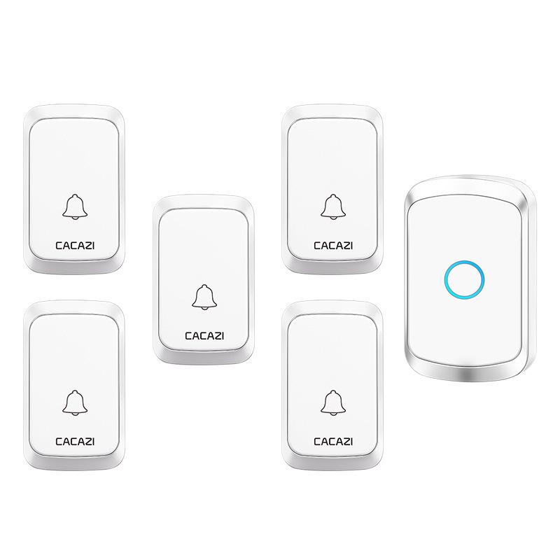 Five-Door Home Wireless AC Digital Music Doorbell with Remote Control белый