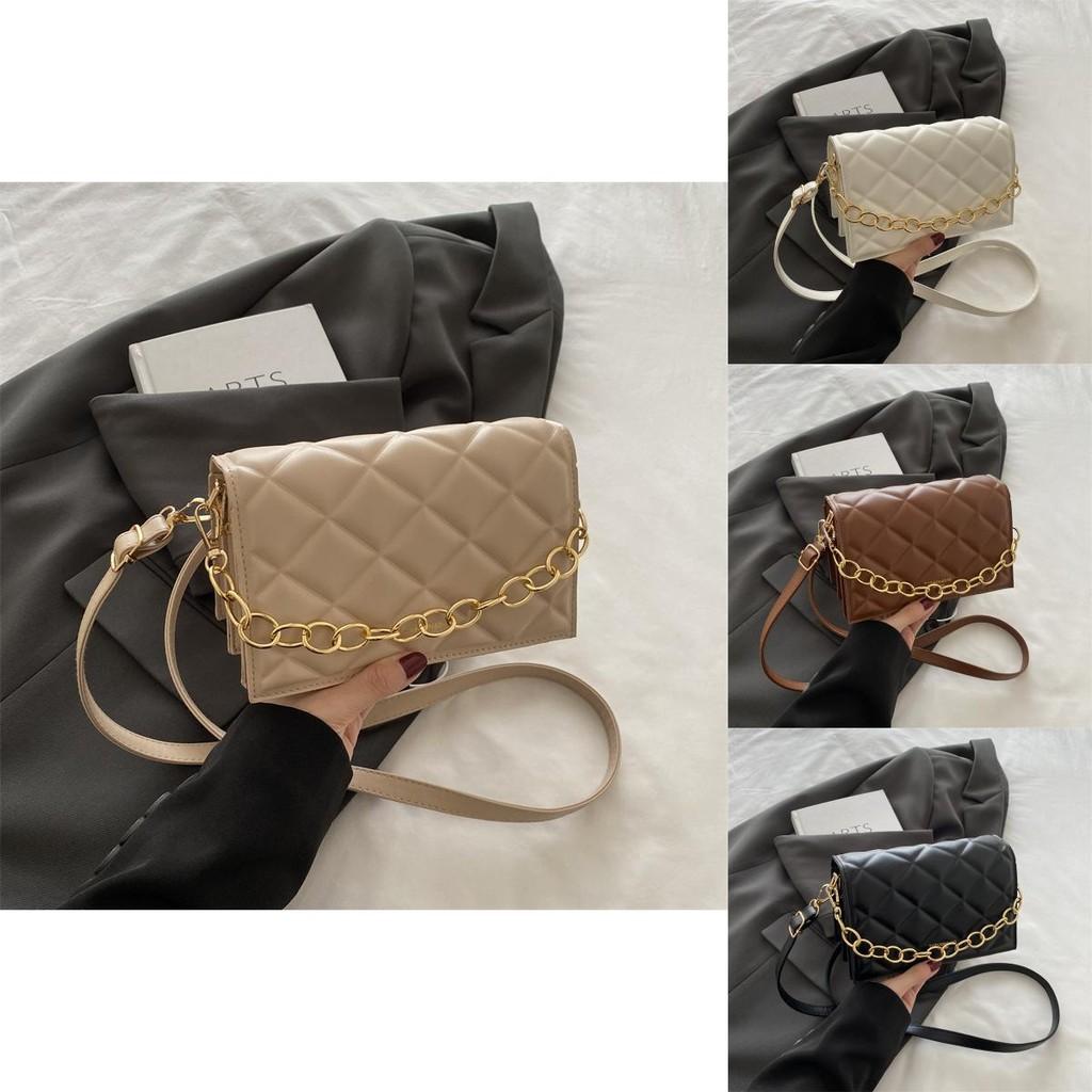 Chic Quilted Pattern Pu Shoulder Crossbody Bag Stylish Handbag For Everyday Use