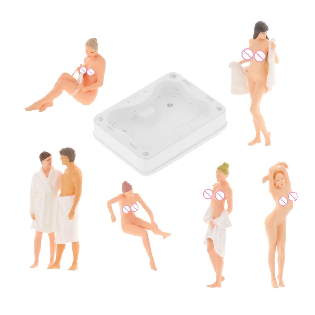 Mini 1:64 Scale Resin Character Diorama Model for Micro Scene DIY Ornament