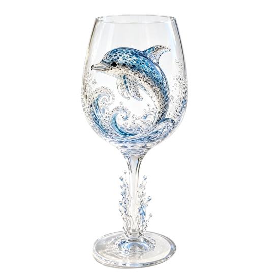 Decorative Octopus Cup Sea Life Wine Glass, 3D Ocean Themed Borosilicate Glass Cup, Unique Goblet for Cocktails And Coastal Home Decor Fancy