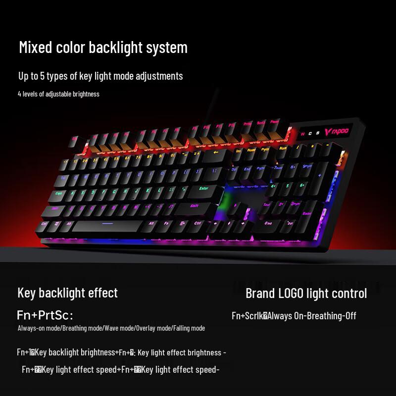 Rapoo V150S Upgraded Gaming Keyboard and Mouse Combo