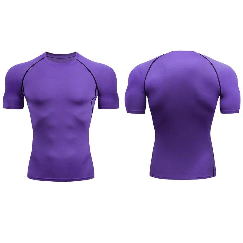 Men's Running Compression Tshirts Quick Dry Soccer Jersey Fitness Tight Sportswear Gym Sport Short Sleeve Shirt Breathable