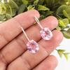Morganite Earrings, Handmade Gemstone 925 Solid Sterling Silver Earrings Antique Jewelry, Gift For Her