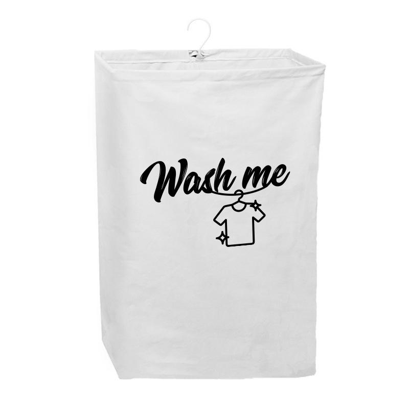 Rotatable Cotton Canvas Laundry Basket - Detachable and Washable Storage Bag