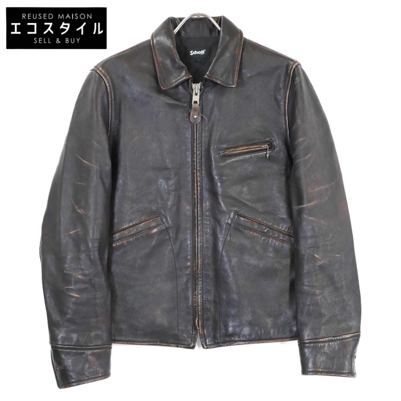 

SCHOTT 782-4150004 Sheepskin Sports Jacket M blackUsed