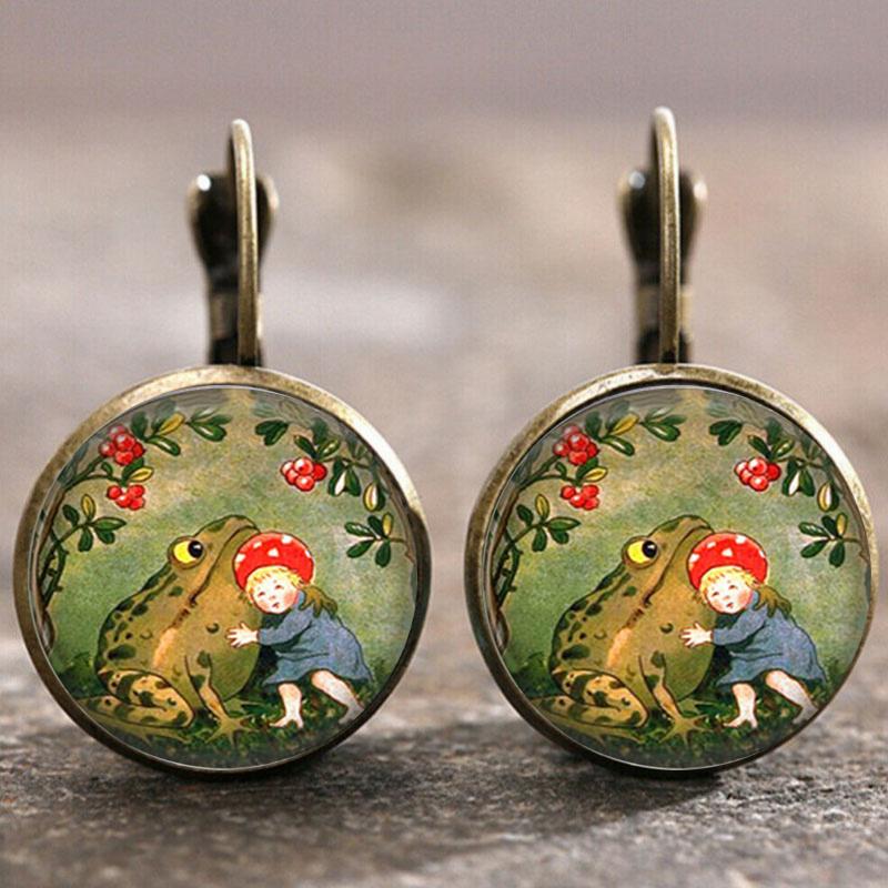 Fashion Earring Y2K Vintage Marigold Time Gem Flower Ear Buckle