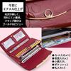 FUPUTWO Women's Large Capacity Enamel Long Wallet with Tri-Fold Card Case (Gold)