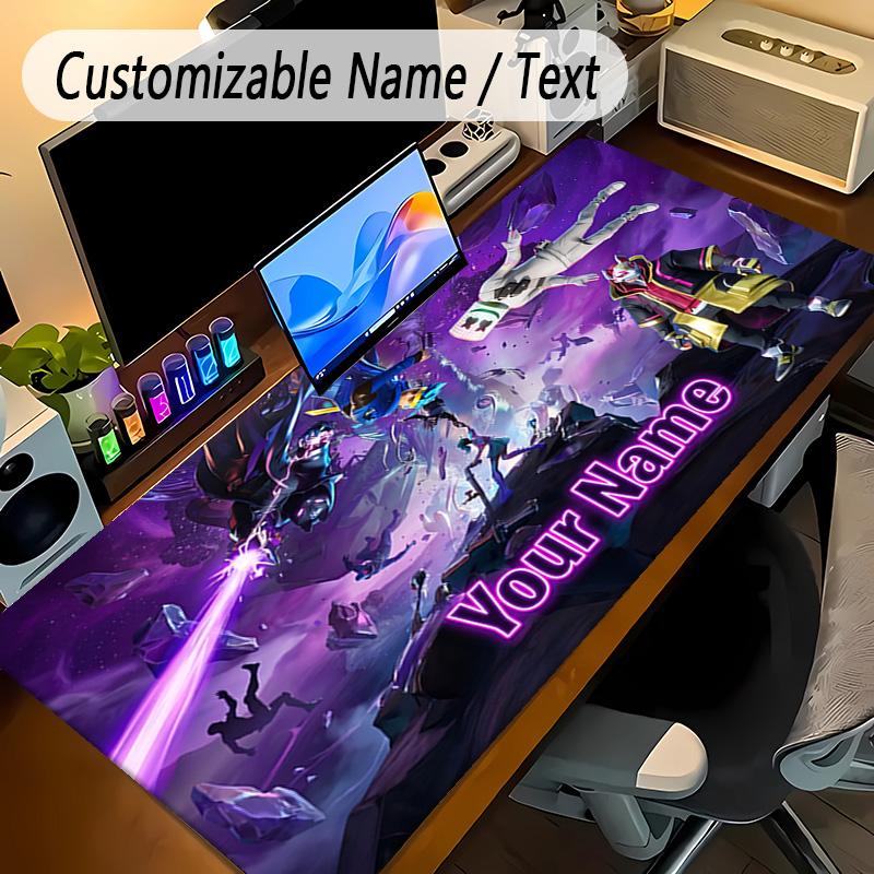 Large Mouse PadFortnite Custom Name Text Personalized Desk Mat Non Slip Gaming Pad