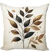 Golden - Brown Leaf Shadows, Autumn - Themed PillowcasesBedroom Sofa Decorative Cushion Cover with Zipper Pillowcase