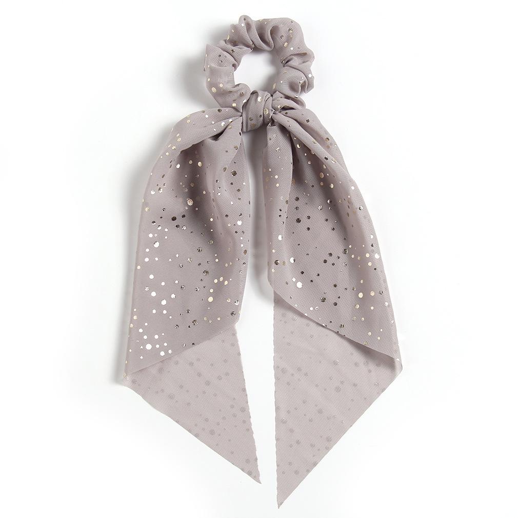 

Весенний шифоновый треугольный платок в горошек, резинка для волос для женщин и девочек