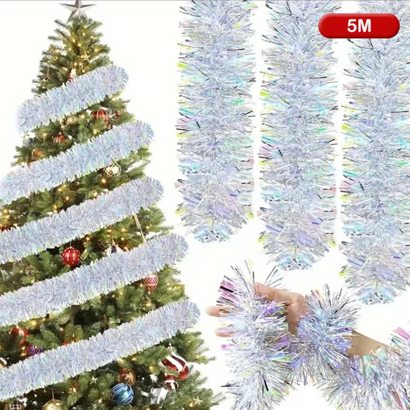2/5/10M Decorațiuni de Crăciun DIY Bandă Benzi Colorate Coroniță Crăciun Ghirlandă Sclipitoare Panglică Mărgăritar