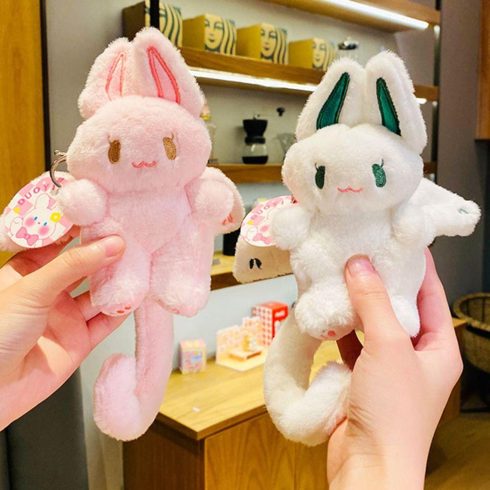 

PP Cotton Bat Rabbit Plush Keychain Plush Stuffed Bat Rabbit Plush Pendant Hanging Accessory белый