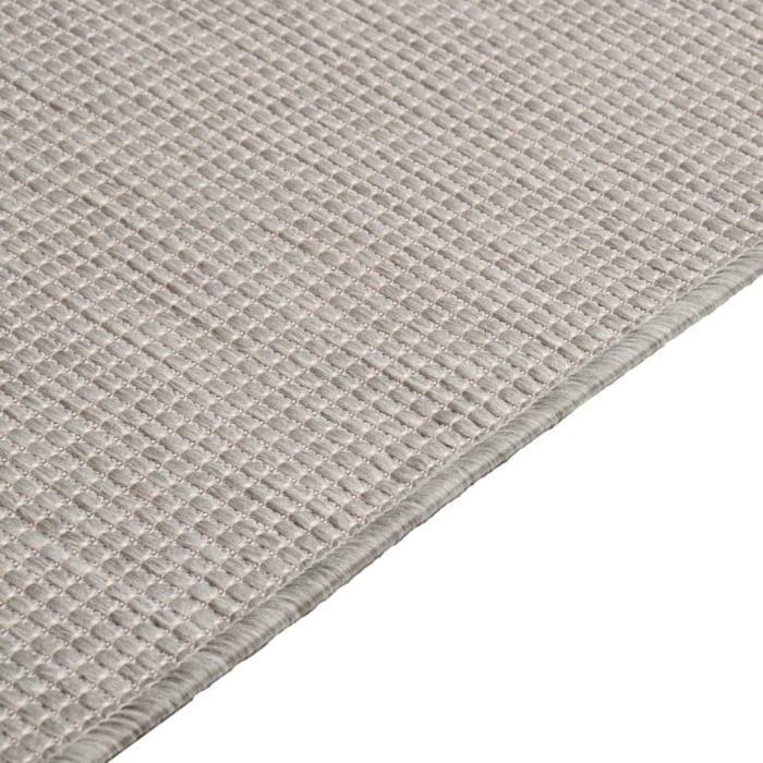 VidaXL Tapis à tissage plat d'extérieur 200x280 cm Taupe