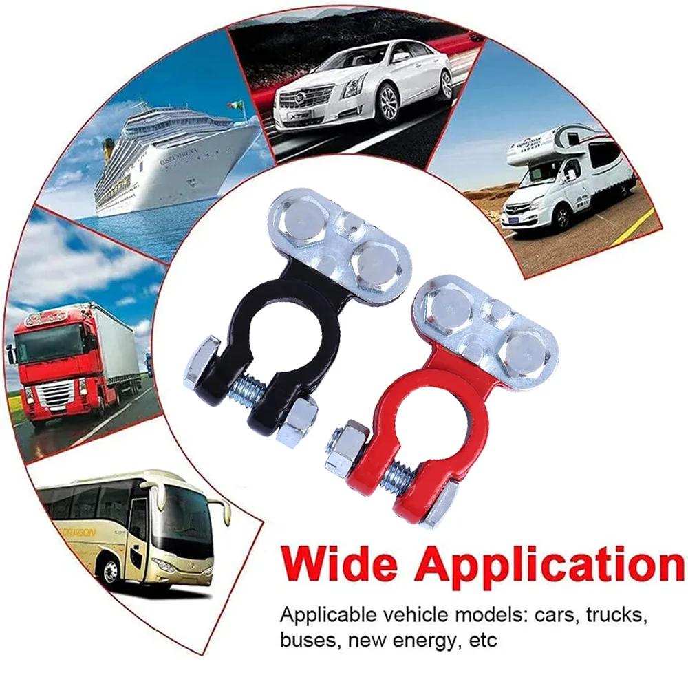 Car Battery Terminal 12V 24V Clamp Pile Head Connector Pole Post Heavy-duty Clamp Clip Terminal Pile Head for Auto Boat Truck