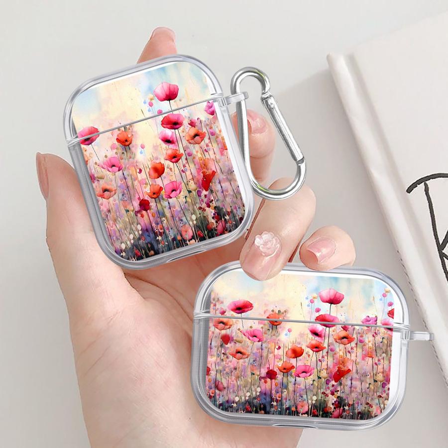 Clear Earphone Cases Cover Case For Airpods Pro3 3 2 Pro Pro2 1 4 Cartoon Flower