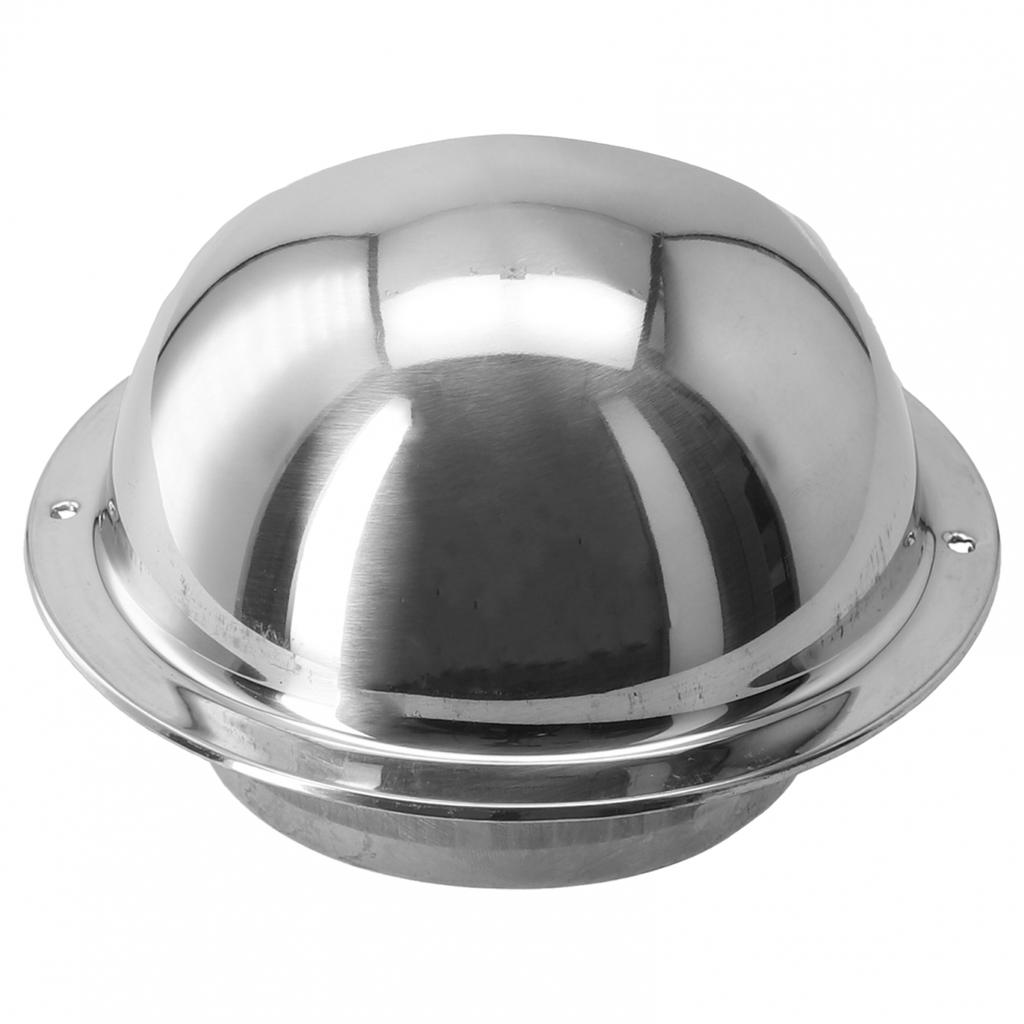Silver Vent Cap Stainless Steel Windproof 75-200mm