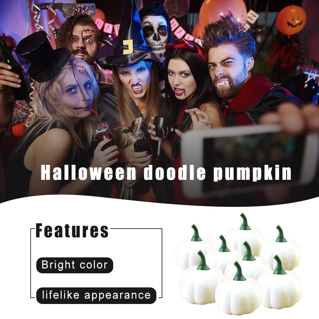 Halloween Artificial Mini Foam Pumpkin Simulation Props Party Decor 6/8/12Pc/Set