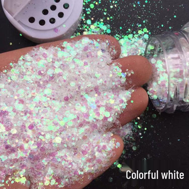 100ml Gold Glitter Nail Art Sequins Powder for Phone Case Decorations