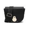 Le Pliage Logo Leather Messenger Bag Crossbody Shoulder Bag Women Bags Black 1395HNA001