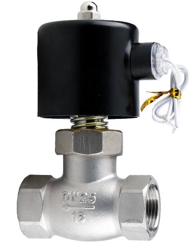 -5 To 180 C 24V 220V 1/2" 3/4" -2" BSPT Female Solenoid Valve 304 Stainless Steel Water Gas Oil
