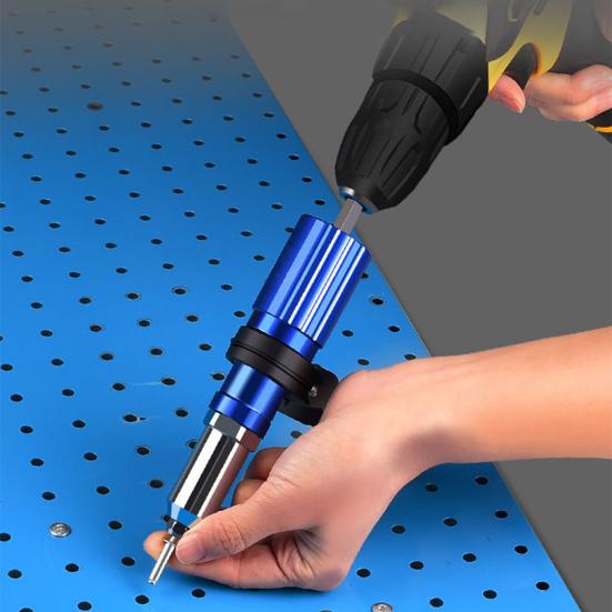 1 Set Metallnieter, komfortabler Griff, hohe Härte, rutschfester Griff, müheloser legierter Stahl, hohe Festigkeit, elektrische Nietmaschine für die Werkstatt