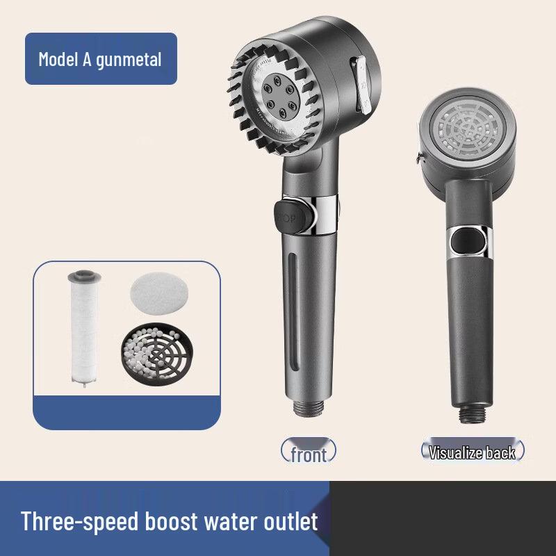 

TLXT Filtered Pressurized Massage Shower Head Set