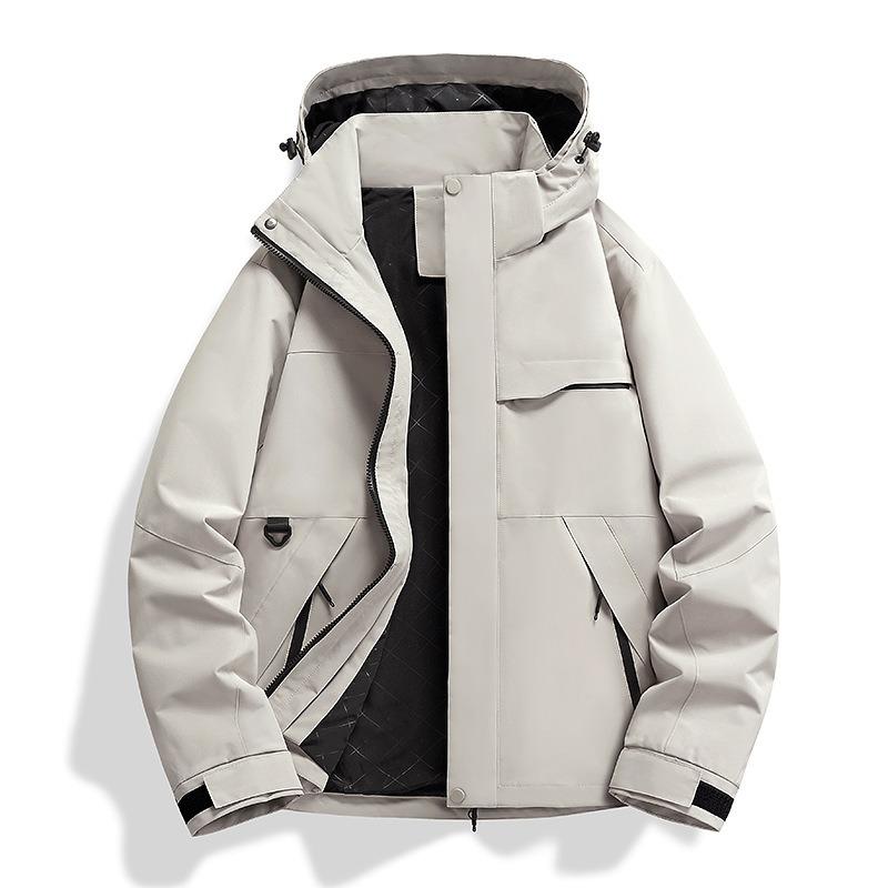 Jacket women's outdoor hiking suit fleece liner windproof and waterproof three-in-one jacket men's customization