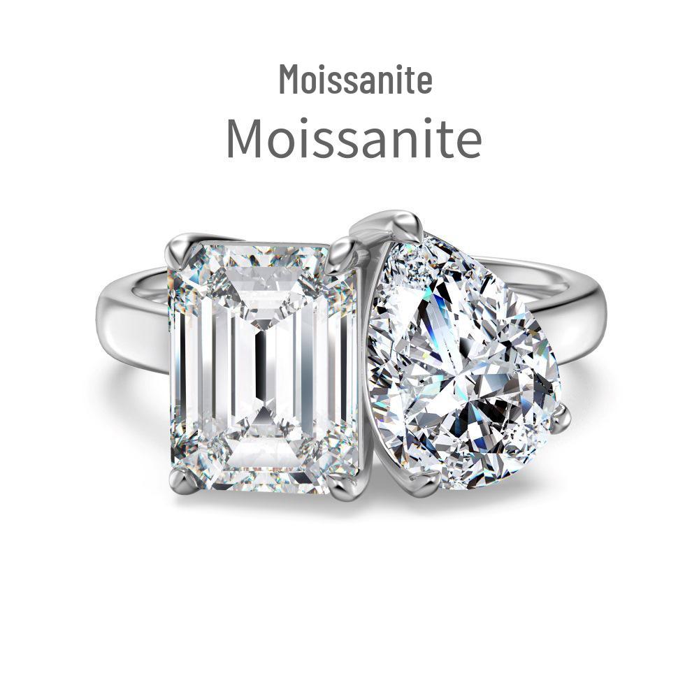 Stilvoller S925 Sterling Silber Ring für Mädchen - Leichter Luxus, Super Glänzend, Modern für den täglichen Gebrauch