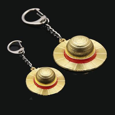 Klassisk Anime Nyckelring Stråhatt Hänge Metall Nyckelringar För Fans Cosplay Nyckelringar Tillbehör Smycken