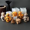 Kürbis-Kerzenformen Halloween-Schädel-Kerzenformen zur Herstellung von Kerzenseife