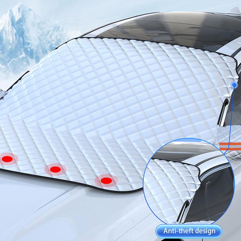 SEAMETAL 5 Magnets Car Snow Cover Frost Protection Windshield Cover Universal for Suv Sedan