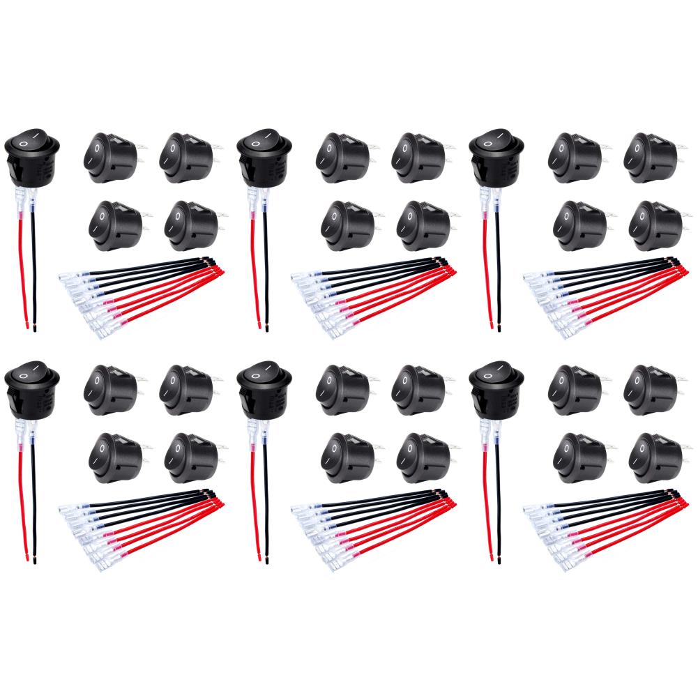 

5шт круглый кулисный переключатель ON Off DC12V-24V тумблер для автомобиля автомобильной промышленности