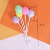 Colorful Macaron Cartoon Balloon Cake Toppers & Insert Cards for Kids' Baking Decor