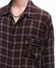 Aleseueseussi Rivet Zipper Check Shirt - Brown