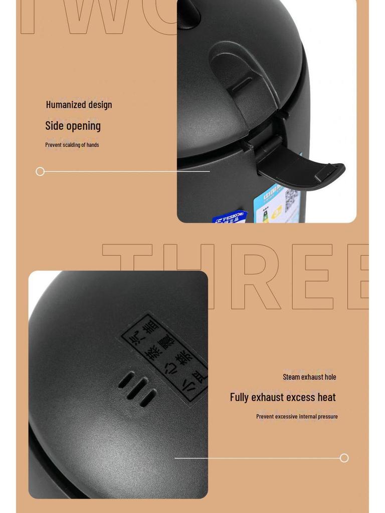 Kompakter Reiskocher mit Antihaftbeschichtung für Schlafsäle – geringer Stromverbrauch, multifunktionales Geschenk