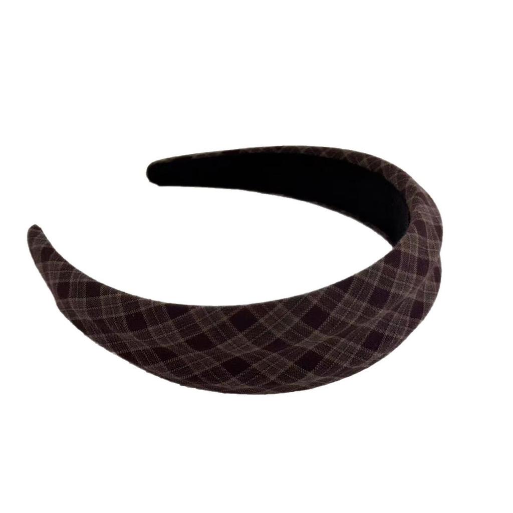 Autumn & Winter Retro Checkered Hairband: Versatile Headwear for Women