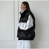 Autumn Winter Sleeveless Jacket Women Fashion Loose Thick Vest Solid Color Casual Sport Cotton Jacket Stand Collar Coat Warm Female Waistcoat
