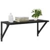 Wall Shelves 2 pcs Black Oak Effect 60 x 25 x 25.5 cm